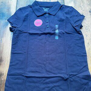 NWT The Children’s Place Navy Uniform Polo Short Sleeve Top - Size L 10-12
